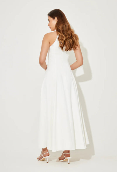 Flowy Collar Midi Dress