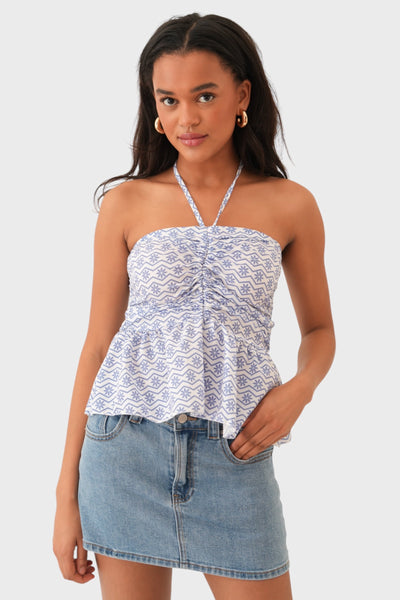 Capri top light blue