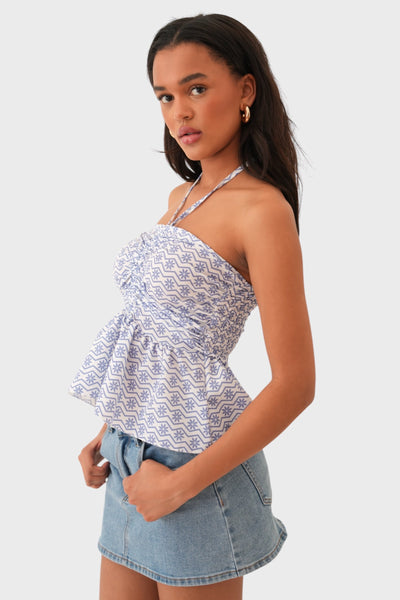 Capri top light blue