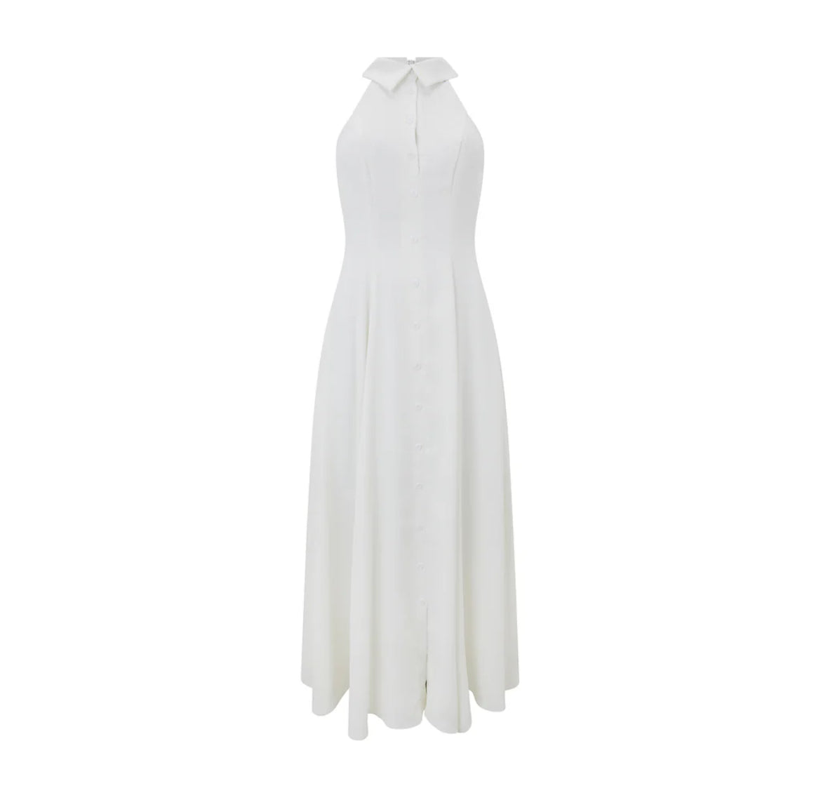 Flowy Collar Midi Dress