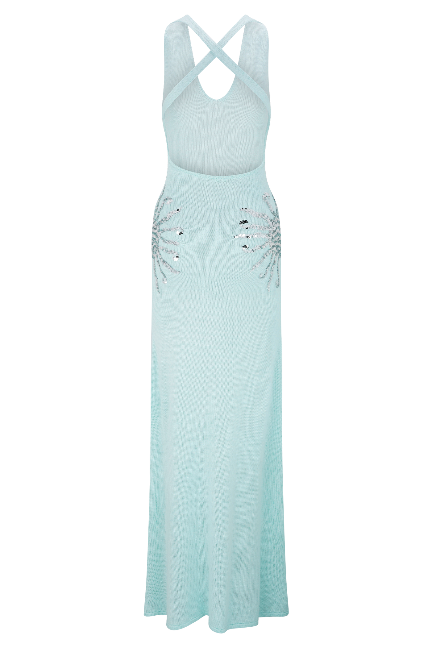 Ellington Knit Maxi Dress With Sequin - Lagoon