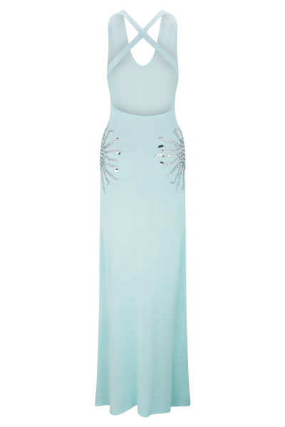 Ellington Knit Maxi Dress With Sequin - Lagoon