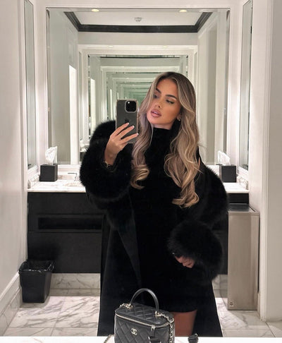 Asha | Fur Cashmere Coat