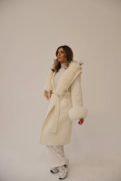 Asha | Fur Cashmere Coat
