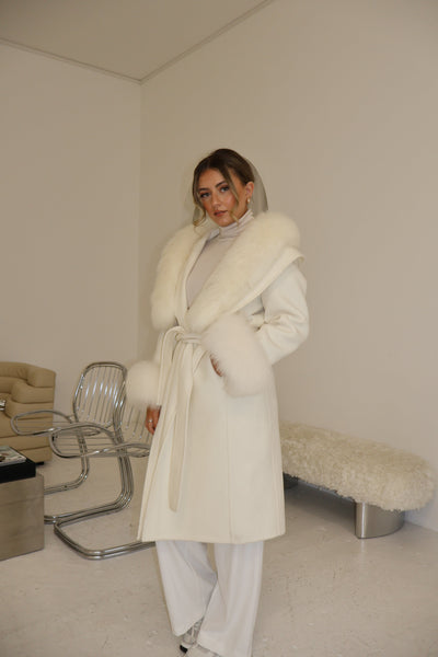 Asha | Fur Cashmere Coat