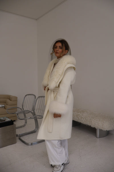 Asha | Fur Cashmere Coat