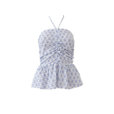 Capri top light blue